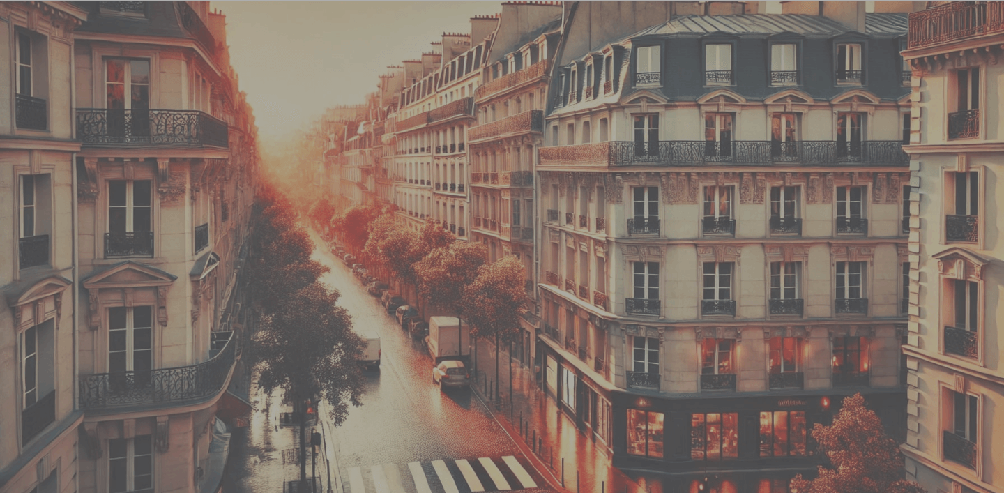 Vue de la rue de Paris avec circulation et véhicules privés